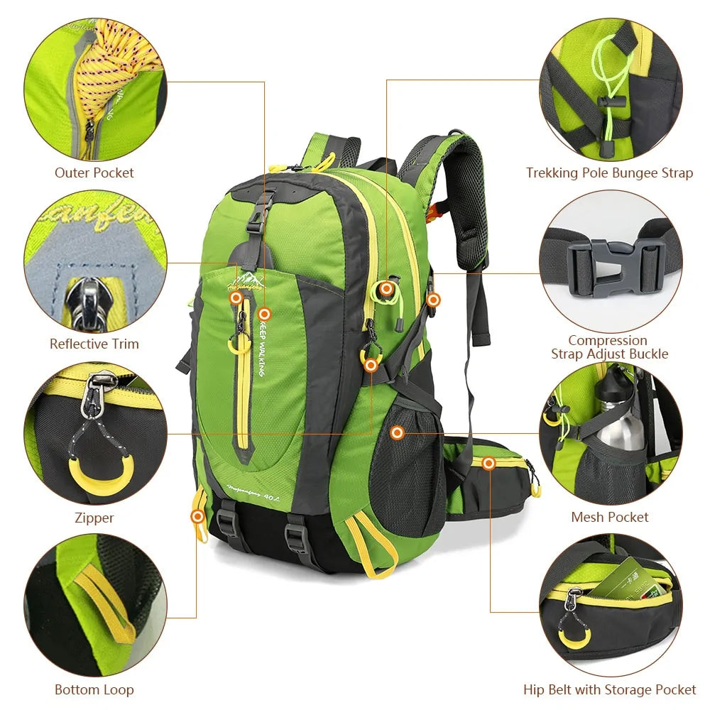 His "Wish" Waterproof Climbing Backpack