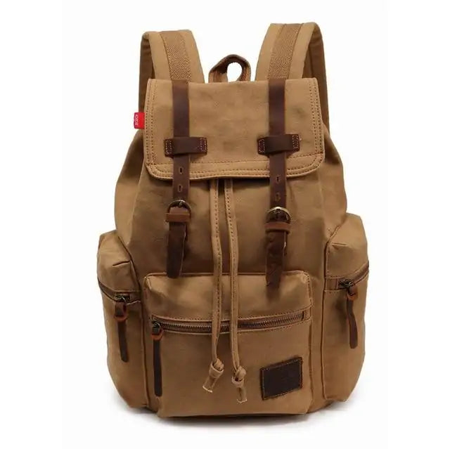 His "Wish" Vintage Canvas Backpack