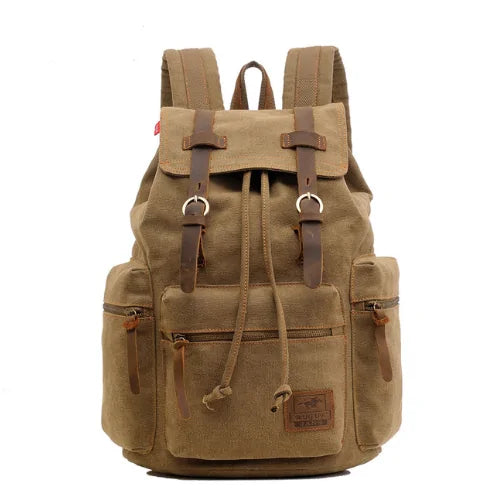 His "Wish" Vintage Canvas Backpack