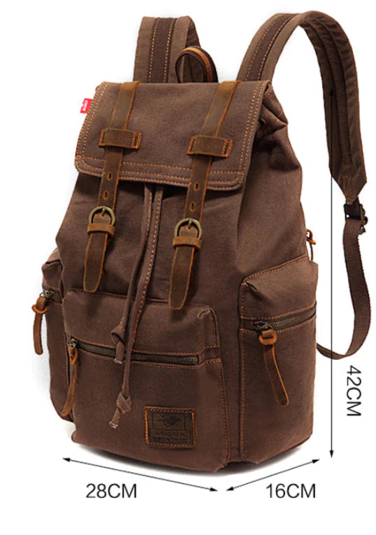 His "Wish" Vintage Canvas Backpack