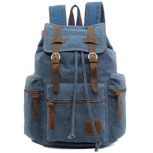 His "Wish" Vintage Canvas Backpack