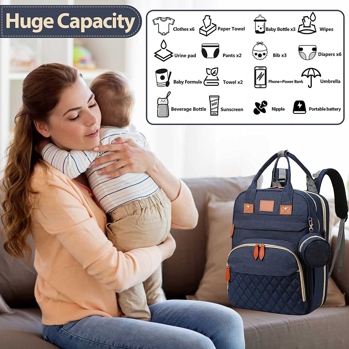 Her "Wish" Little Traveler Baby Diaper Backpack